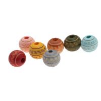 Drvene perle, Drvo, Krug, izrezbaren, više boja za izbor, 10mmuff0c16mm, Rupa:Približno 1mm, Prodano By PC