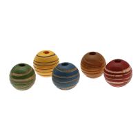Wood Beads, Round, carved, more colors for choice, 10mmuff0c16mm, Hole:Approx 4/2mm, Sold By PC