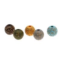 Wood Beads, Round, carved, more colors for choice, 10mmuff0c16mm, Hole:Approx 4/2mm, Sold By PC