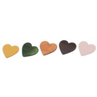Wood Beads, Heart, no hole, more colors for choice, 18x20x2mm, Sold By PC