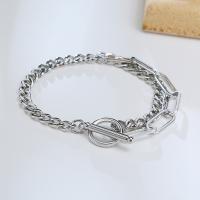 Stainless Steel Jewelry Bracelet, plated, fashion jewelry & Unisex, original color, Sold By Strand