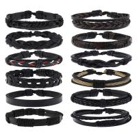 PU Cord Armband, armband, plated, 12 stycken & mode smycken & Unisex, 6CM,17-18CM,8-9CM, Säljs av Ställ