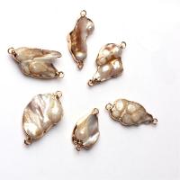 Pearl Shell Pendant with Zinc Alloy fashion jewelry & Baroque style & DIY Approx 2mm Sold By PC