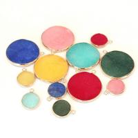 Gemstone Pendants Jewelry Natural Stone with Zinc Alloy Round fashion jewelry & DIY 31mm Approx 2mm Sold By PC