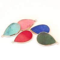 Gemstone Pendants Jewelry, Natural Stone, fashion jewelry & DIY, more colors for choice, Hole:Approx 2mm, Sold By PC