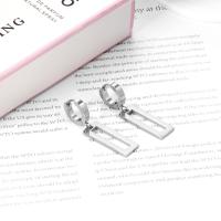 Huggie Hoop Drop Earring Stainless Steel plated fashion jewelry & for woman Sold By Pair