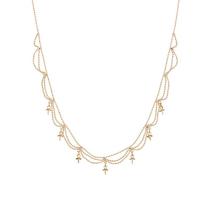 Brass Necklace Chain gold color plated DIY & for woman Length Approx 17.71 Inch Sold By PC