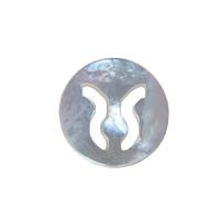 White Shell Cabochon, Flat Round, DIY & different designs for choice & hollow, white, 12x12x1.10mm, Sold By PC