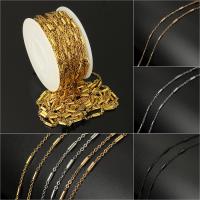 Stainless Steel Jewelry Chain, plated, durable & DIY, more colors for choice, 5x2x2mm,1.5mm, 10m/Spool, Sold By Spool