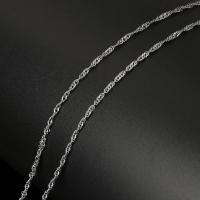 Acero inoxidable joyería de la cadena, chapado, Sostenible & Bricolaje, 2mm, 10m/Carrete, Vendido por Carrete