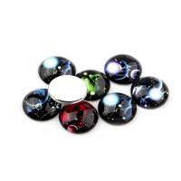 Sklo Kabošony, Kolo, á, souhvězdí šperky & Doba gem šperky & DIY & různé velikosti pro výběr, více barev na výběr, Prodáno By Bag