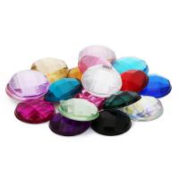 Acrylic Cabochons Round plated DIY & faceted 10mm Sold By Bag