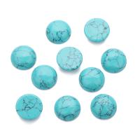 Natural Gemstone Cabochons turquoise Round plated DIY Sold By Bag