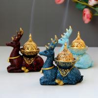 Resin Incense Burner, plated, for home and office & durable, more colors for choice, 125x115mm, Sold By PC