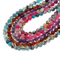 Perles agate veines de dragon naturelles, Rond, DIY, plus de couleurs à choisir, 6mm,8mm,10mm, Vendu par 15 pouce brin