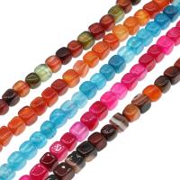 Agate Beads Cube DIY Sold Per 15 Inch Strand