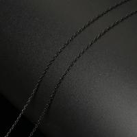 Stainless Steel Oval Chain plated durable black 1mm Sold By Spool