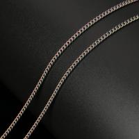 Catena di gioielli in acciaio inox, placcato, Sostenibile & Twist ovale, 2mm, 10m/bobina, Venduto da bobina