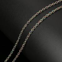 Stainless Steel Oval Chain plated durable Sold By Spool