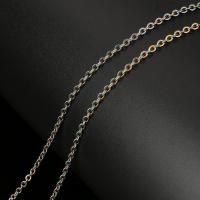 Овальный цепь из нержавеющей стали, нержавеющая сталь, Другое покрытие, Устойчивого, 3x2.50x0.50mm, 10м/Золотник, продается Золотник