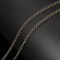 Stainless Steel Oval Chain, plated, durable & twist oval chain, 4x3x1mm, 10m/Spool, Sold By Spool