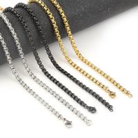 Stainless Steel Necklace Chain plated fashion jewelry & DIY Sold By Bag
