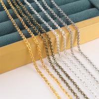 Iron Necklace Chain, plated, fashion jewelry & DIY & rolo chain, more colors for choice, 16x8mm, Length:23.6 Inch, 10PCs/Bag, Sold By Bag