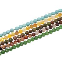 Смешанные Бусины Gemstone, Природный камень, Плоская круглая форма, DIY & граненый, Много цветов для выбора, 4x6mm, Продан через 15 дюймовый Strand