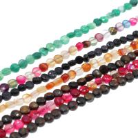Mixed Gemstone Beads, Natural Stone, Flat Round, DIY & faceted, more colors for choice, 4x6mm, Sold Per 15 Inch Strand