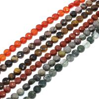Perles de pierres précieuses mixtes, Pierre naturelle, Plat rond, DIY & facettes, plus de couleurs à choisir, 4x6mm, Vendu par 15 pouce brin
