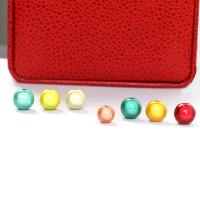Acryl Schmuck Perlen, rund, perlmuttartige Farbe plattiert, DIY, keine, 500G/Tasche, verkauft von Tasche