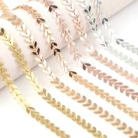 Brass Beading Chains, plated, fashion jewelry & DIY & bar chain, more colors for choice, 6mm, 5m/Bag, Sold By Bag