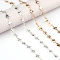Iron Jewelry Chain, plated, fashion jewelry & DIY & heart chain, more colors for choice, 10x6mm, 5m/Bag, Sold By Bag