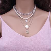 Multi Layer Necklace Zinc Alloy fashion jewelry & for woman nickel lead & cadmium free 32cm 35cm 40cm 50cm+10cm Sold By Strand