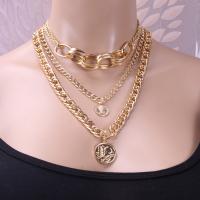 Multi Layer Necklace Zinc Alloy fashion jewelry & for woman nickel lead & cadmium free Sold By Strand