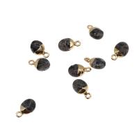 Gemstone Pendants Jewelry, Brass, with Gemstone, faceted, more colors for choice, 14x8x6mm, Sold By PC