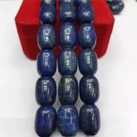 Lapislazuli Perlen, Trommel, poliert, verschiedene Größen vorhanden, blau, verkauft per ca. 15 ZollInch Strang