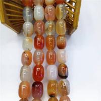 Red Agate Beads Drum polished light red Sold Per Approx 15 Inch Strand