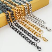 Stainless Steel Chain Necklace, plated, fashion jewelry & DIY & different size for choice & curb chain, more colors for choice, nickel, lead & cadmium free, 1PCs/Bag, Sold By Bag