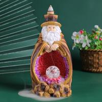 Backflow Incense Burner, Porcelain, plated, for home and office & durable, 170x90x90mm, Sold By PC