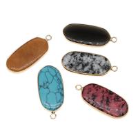 宝石の原石ペンダント・ジュエリー, 銅, とともに ジェムストーン, 無色, 50x24x8mm, 売り手 パソコン