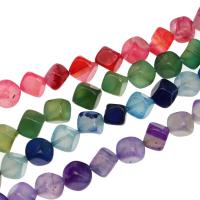 Perles agates, Agate, cube, DIY, plus de couleurs à choisir, 8x8mm, Vendu par 15 pouce brin