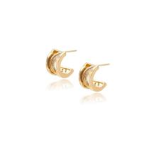 Brass Stud Earring, gold color plated, different styles for choice & micro pave cubic zirconia & for woman, Sold By Pair