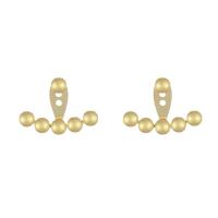 Brass Earring Jacket, plated, for woman, golden, 25x18mm, Sold By Pair