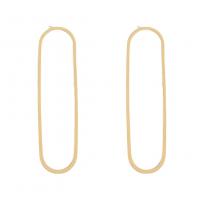 Brass Stud Earring, plated, for woman, more colors for choice, 13x50mm, Sold By Pair