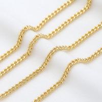 Brass Twist Oval Chain, gold color plated, different size for choice, Sold By m