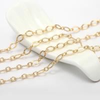 Messing Oval Chain, gold plated, 4mm, Verkocht door m