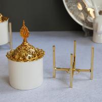 Traditional Ceramic Inserted Burner Incense Seat Zinc Alloy plated for home and office & durable Sold By PC