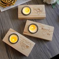Candle Holders Zinc Alloy with Wood plated for home and office & durable Sold By PC