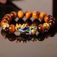 Natural Tiger Eye Bracelets Fabulous Wild Beast fashion jewelry & Unisex Sold By Strand